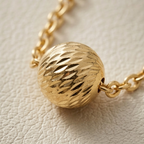 Diamond-Cut Sphere Pendant Necklace