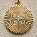 Starburst Medallion Solitaire Necklace