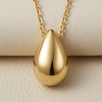 Minimalist Solid Teardrop Pendant Necklace