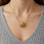 Textured Multi-Strand Knot Pendant Necklace