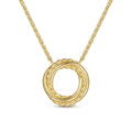 Interlocking Double Ring Pendant Necklace