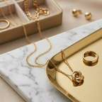 Minimalist Interlocking Double Ring Necklace