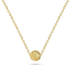 Diamond-Cut Sphere Pendant Necklace