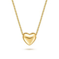 Gemini said Minimalist Puffed Heart Pendant Necklace