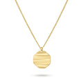 Rippled Octagon Medallion Necklace