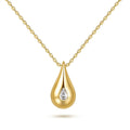 Radiant Teardrop Solitaire Pendant Necklace