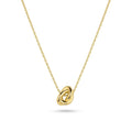 Minimalist Interlocking Double Ring Necklace