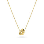 Minimalist Interlocking Double Ring Necklace