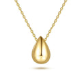 Minimalist Solid Teardrop Pendant Necklace