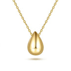 Minimalist Solid Teardrop Pendant Necklace