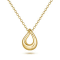 Sculptural Teardrop Pendant Necklace
