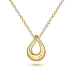 Sculptural Teardrop Pendant Necklace