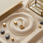 Minimalist Interlocking Double Ring Necklace